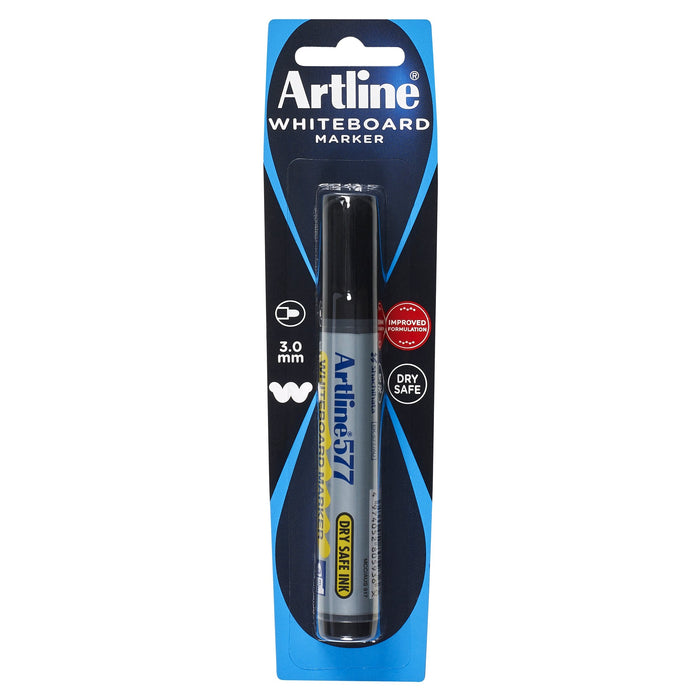 Artline 577 Whiteboard Marker 3mm Bullet Nib Black AO157761