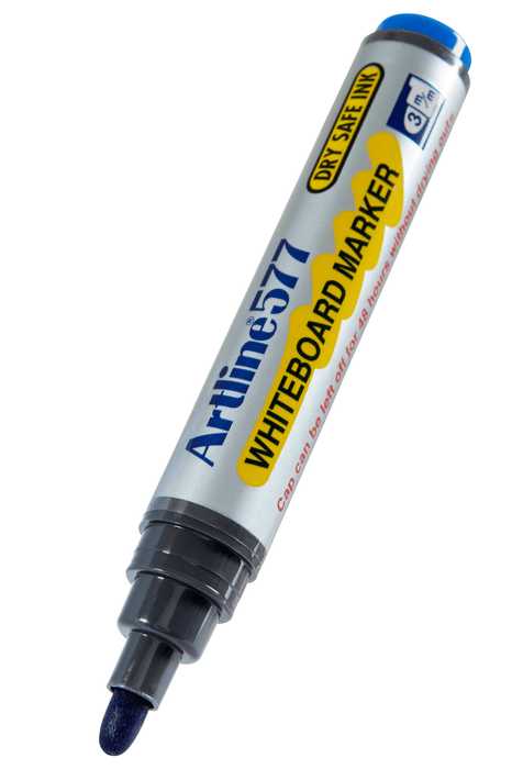 Artline 577 Whiteboard Marker 3mm Bullet Nib Blue x 12's pack AO157703