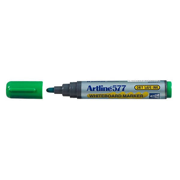 Artline 577 Whiteboard Marker 3mm Bullet Nib Green x 12's pack AO157704