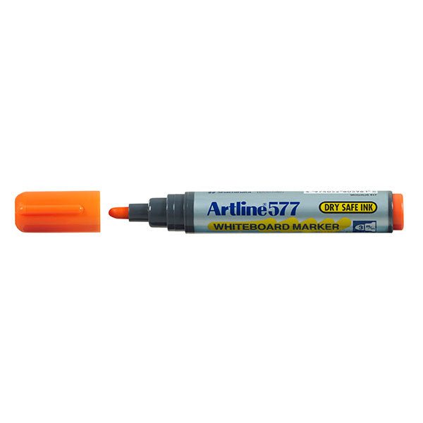 Artline 577 Whiteboard Marker 3mm Bullet Nib Orange x 12's pack AO157705
