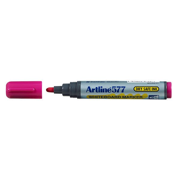 Artline 577 Whiteboard Marker 3mm Bullet Nib Pink x 12's pack AO157709