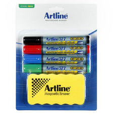 Artline 577 Whiteboard Marker 3mm Bullet Nib plus Eraser AO157791