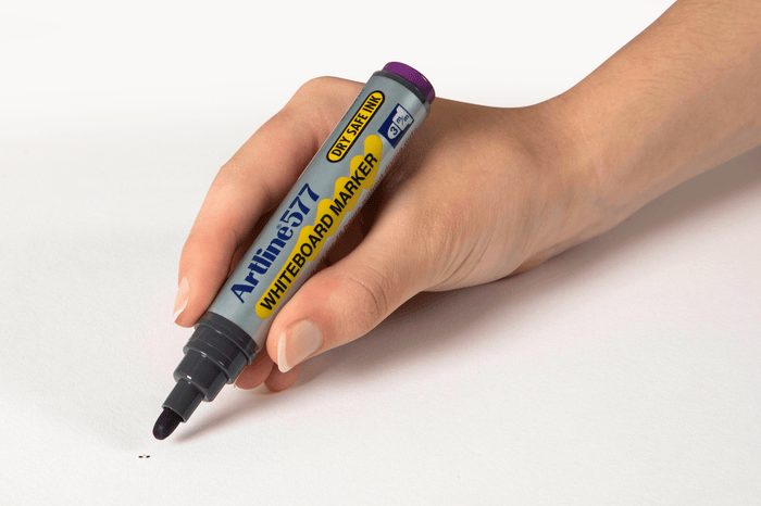 Artline 577 Whiteboard Marker 3mm Bullet Nib Purple x 12's pack AO157706