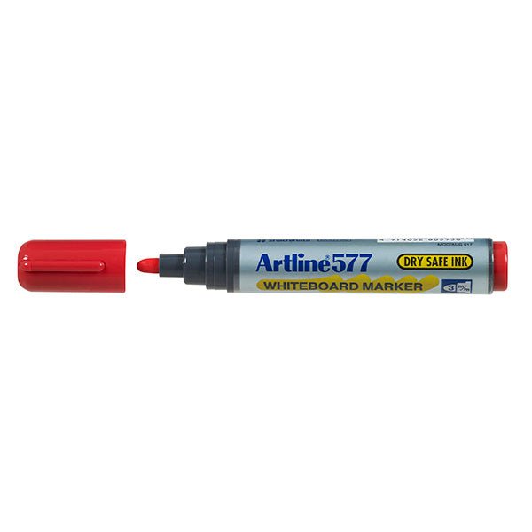 Artline 577 Whiteboard Marker 3mm Bullet Nib Red x 12's pack AO157702