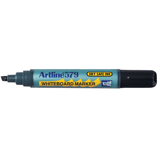 Artline 579 Whiteboard Marker 5mm Chisel Nib Black x 12's pack AO157901