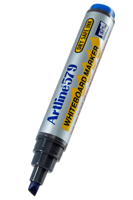 Artline 579 Whiteboard Marker 5mm Chisel Nib Blue x 12's pack AO157903