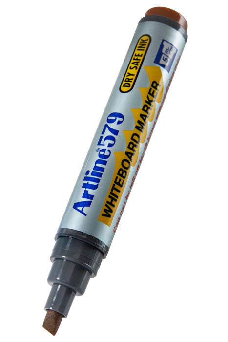 Artline 579 Whiteboard Marker 5mm Chisel Nib Brown x 12's pack AO157908
