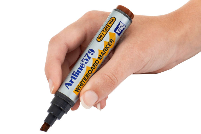 Artline 579 Whiteboard Marker 5mm Chisel Nib Brown x 12's pack AO157908