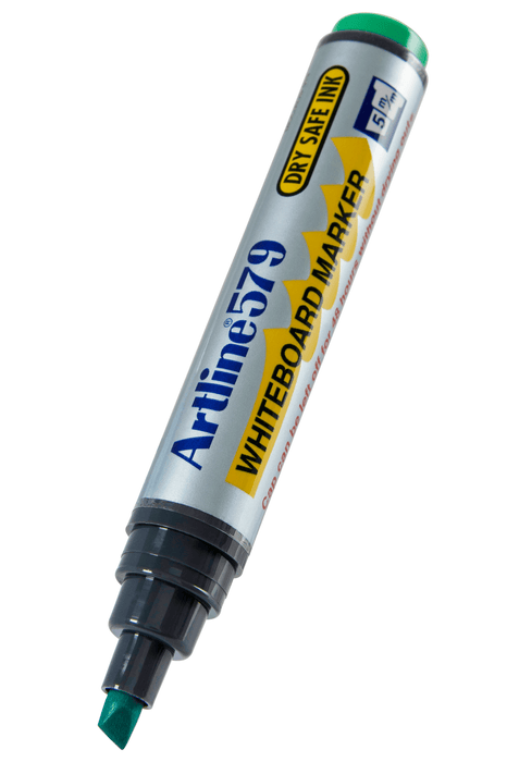 Artline 579 Whiteboard Marker 5mm Chisel Nib Green x 12's pack AO157904