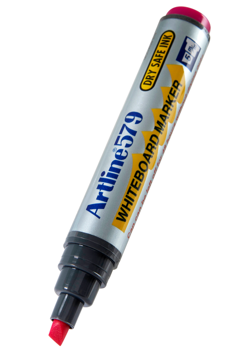 Artline 579 Whiteboard Marker 5mm Chisel Nib Pink x 12's pack AO157909