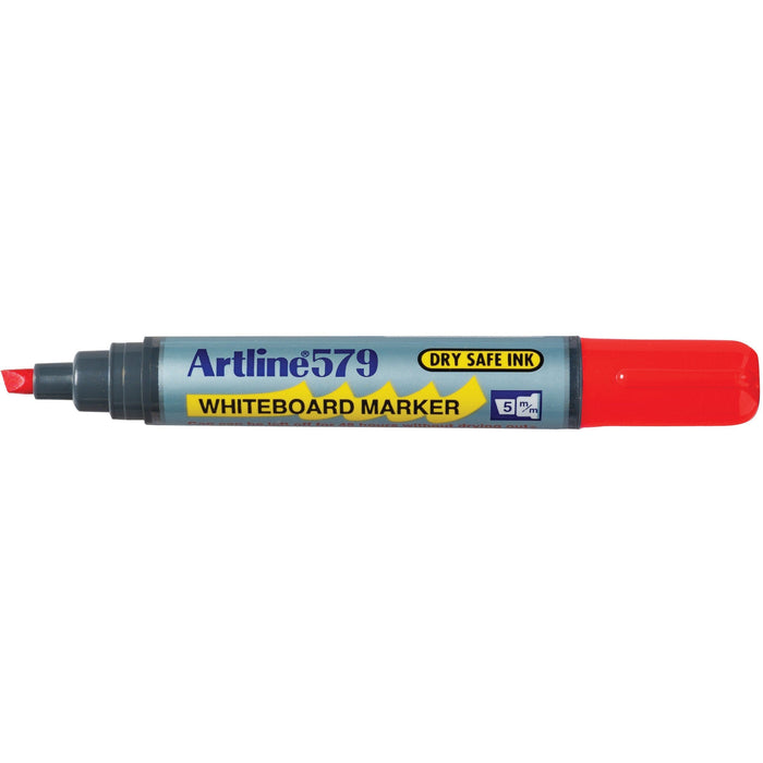 Artline 579 Whiteboard Marker 5mm Chisel Nib Red x 12's pack AO157902