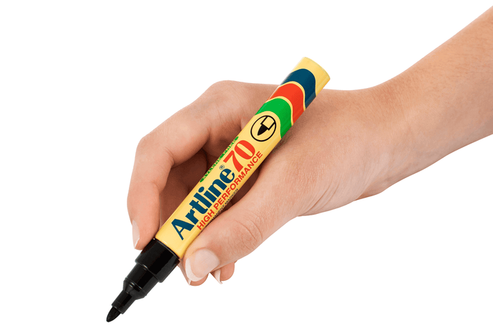 Artline 70 Permanent Marker Bullet Tip Black 12's Pack AO107001