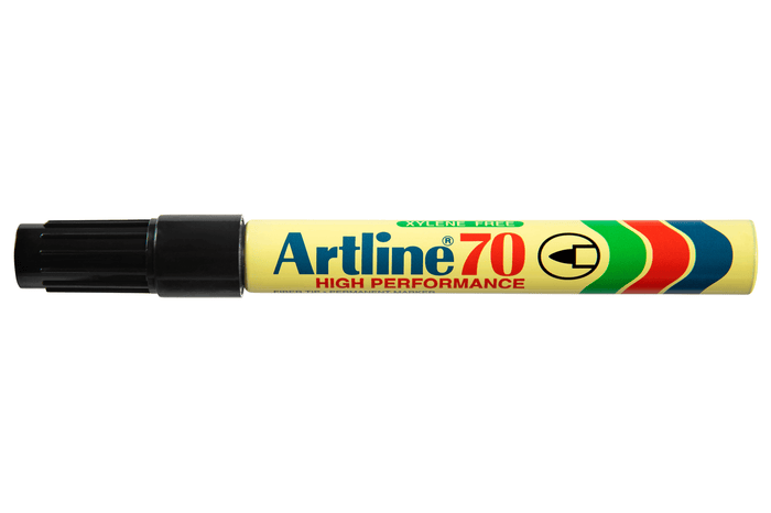 Artline 70 Permanent Marker Bullet Tip Black 12's Pack AO107001