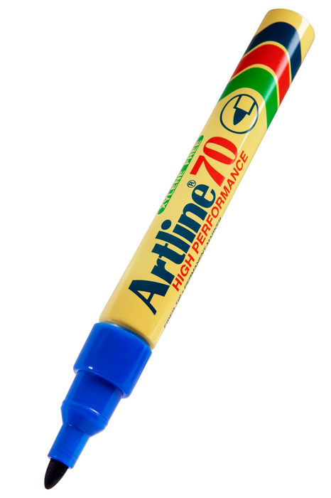 Artline 70 Permanent Marker Bullet Tip Blue 12's Pack AO107003