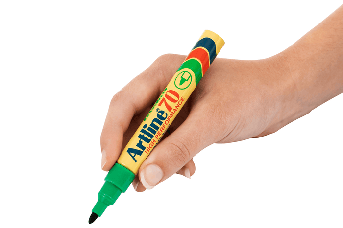 Artline 70 Permanent Marker Bullet Tip Green 12's Pack AO107004