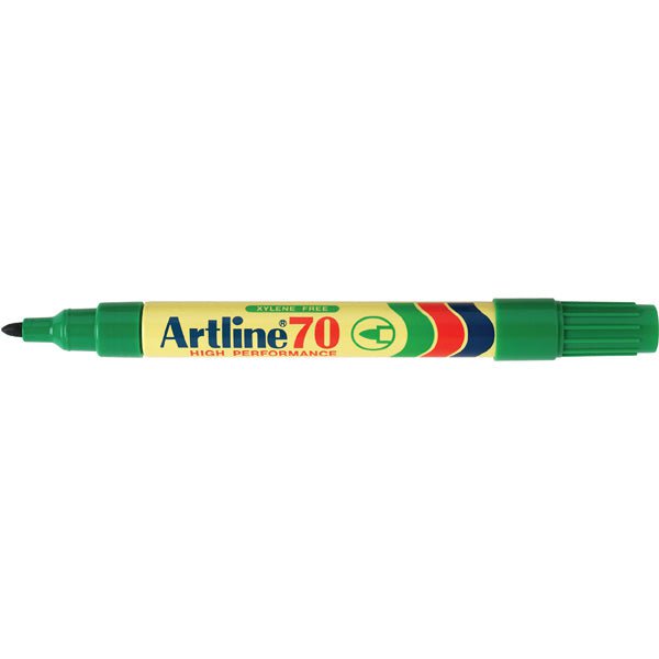 Artline 70 Permanent Marker Bullet Tip Green 12's Pack AO107004