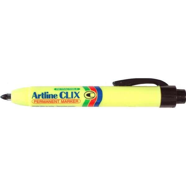 Artline 73 Clix Retractable Permanent Marker Bullet Tip Black AO107301-DO