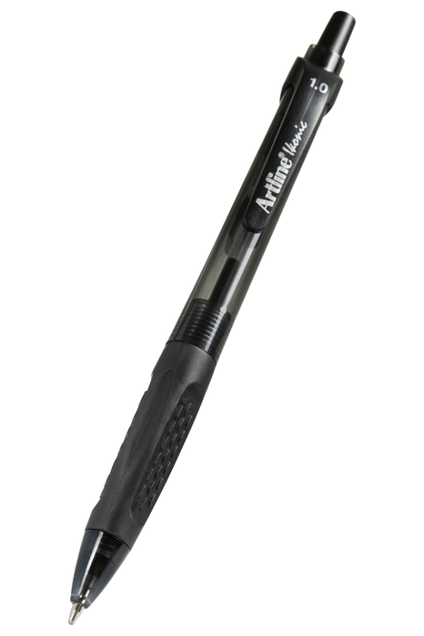Artline 8410 Retractable Grip Medium Ballpoint Pen Black x 12's pack AO184001