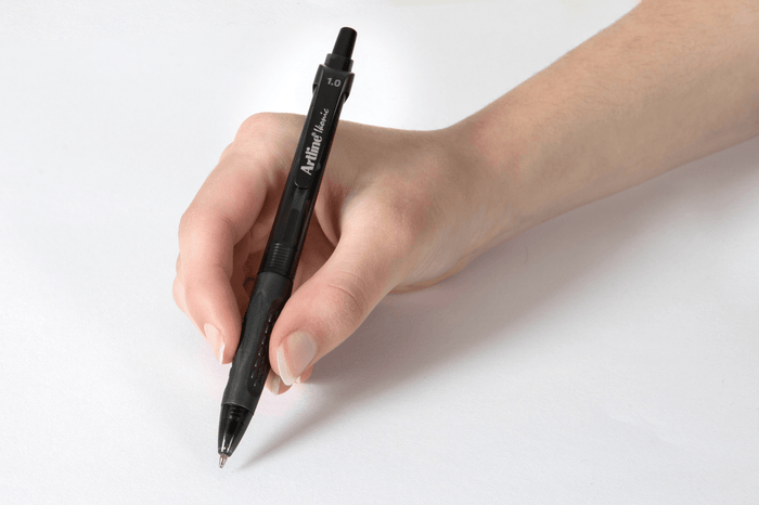 Artline 8410 Retractable Grip Medium Ballpoint Pen Black x 12's pack AO184001