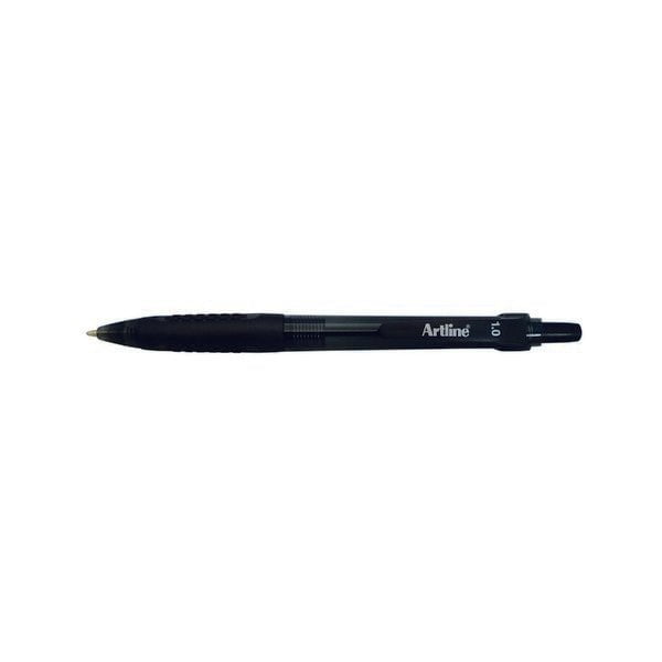 Artline 8410 Retractable Grip Medium Ballpoint Pen Black x 12's pack AO184001