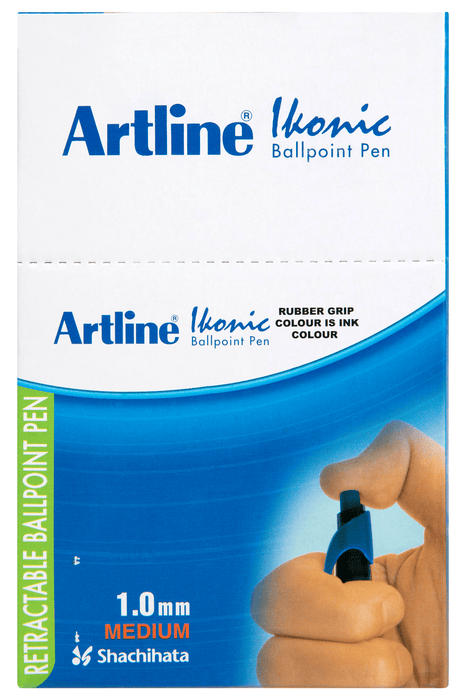 Artline 8410 Retractable Grip Medium Ballpoint Pen Blue x 50's pack AO184053