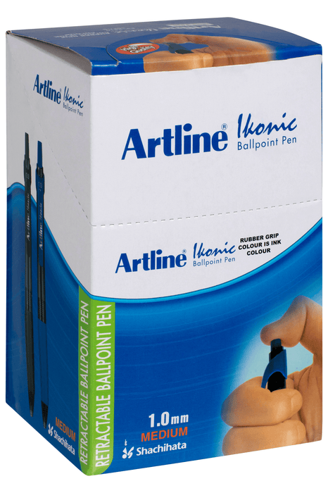 Artline 8410 Retractable Grip Medium Ballpoint Pen Blue x 50's pack AO184053