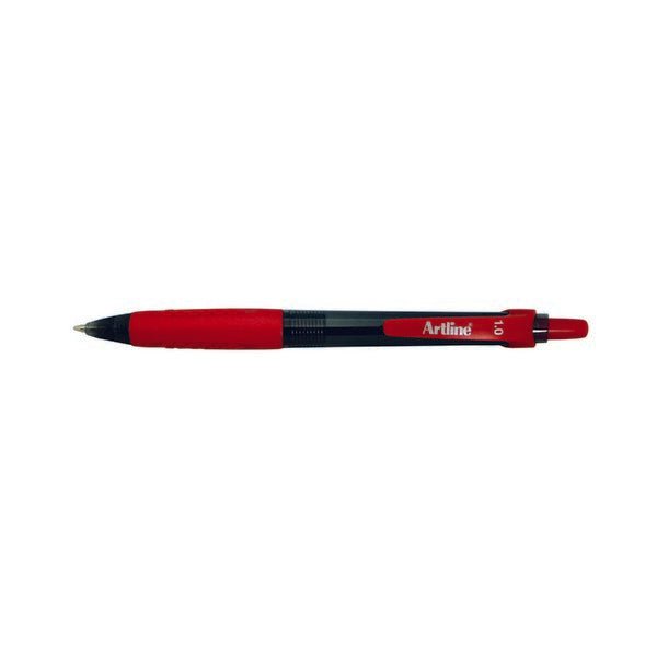 Artline 8410 Retractable Grip Medium Ballpoint Pen Red x 12's pack AO184002