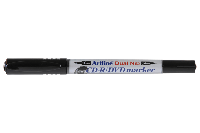 Artline 841T Dual Nib CD/DVD Black Marker x 12's pack AO184101