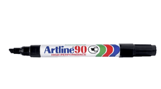 Artline 90 Permanent Marker 5mm Chisel Nib Black AO109061