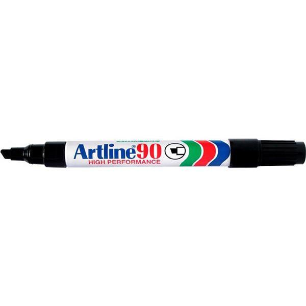 Artline 90 Permanent Marker 5mm Chisel Nib Black x 12's pack AO109001