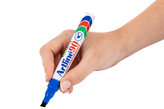 Artline 90 Permanent Marker 5mm Chisel Nib Blue x 12's pack AO109003