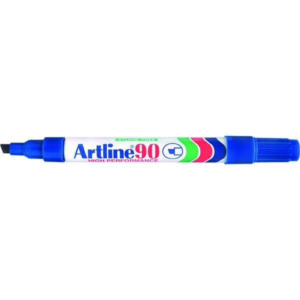 Artline 90 Permanent Marker 5mm Chisel Nib Blue x 12's pack AO109003