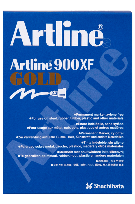 Artline 900XF Metallic Permanent 2.3mm Bullet Nib - Gold AO190031