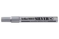Artline 900XF Metallic Permanent 2.3mm Bullet Nib - Silver AO190032