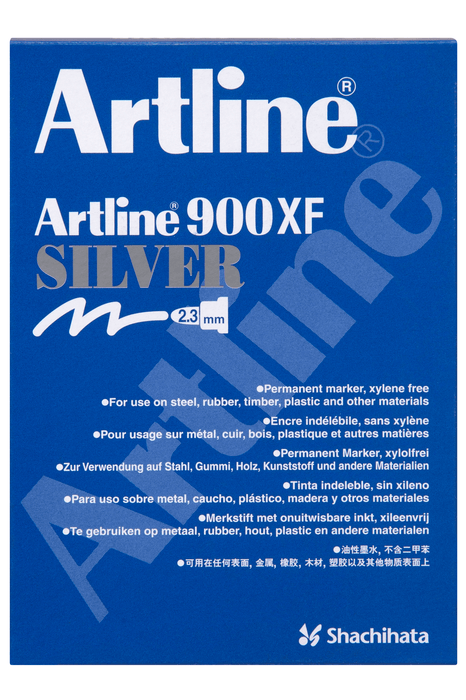 Artline 900XF Metallic Permanent 2.3mm Bullet Nib - Silver AO190032
