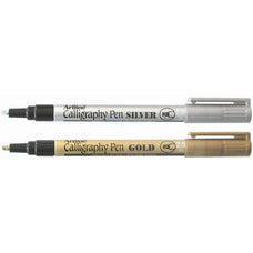 Artline 993 Calligraphy Metallic Marker 2.5mm - Gold & Silver x 12's pack AO1243050