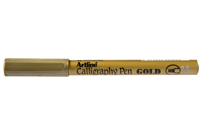 Artline 993 Calligraphy Metallic Marker 2.5mm - Gold x 12's pack AO1243031