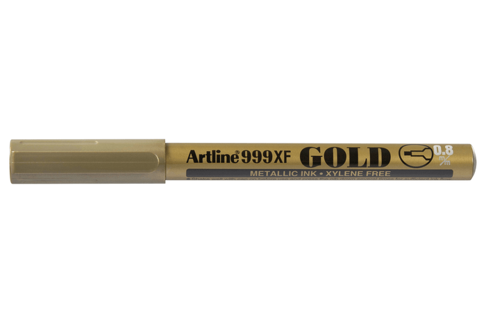 Artline 999XF Bullet Tip Metallic Marker Gold x 12's pack AO199931