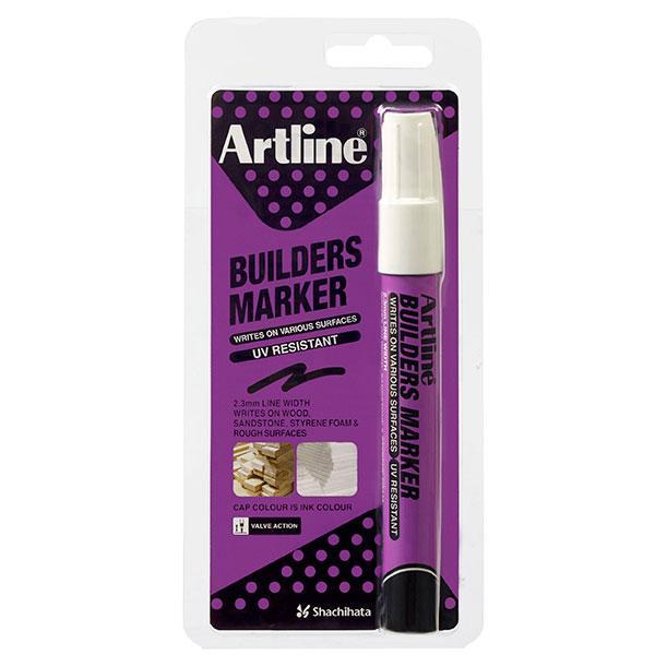 Artline Builders Permanent Marker Bullet Tip White AO195233HS