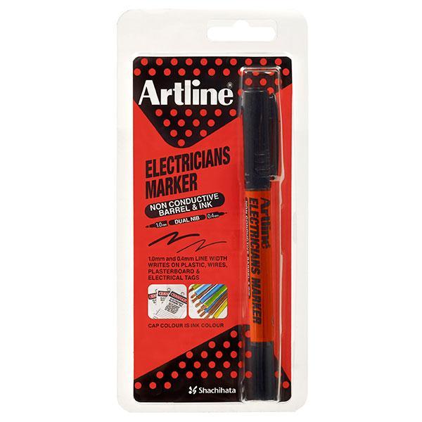 Artline Electricians Permanent Marker Bullet Tip Black AO195301HS
