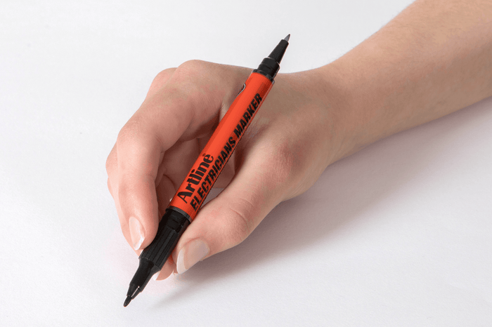 Artline Electricians Permanent Marker Bullet Tip Black x 12's pack AO195301B