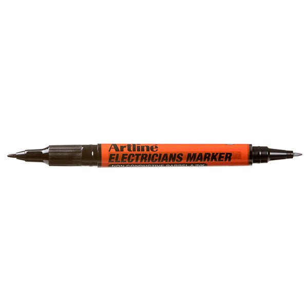 Artline Electricians Permanent Marker Bullet Tip Black x 12's pack AO195301B