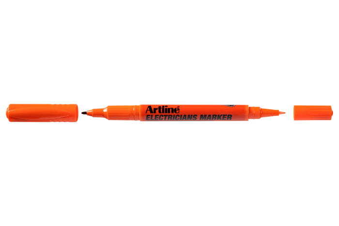 Artline Electricians Permanent Marker Bullet Tip Orange x 12's pack AO195305O