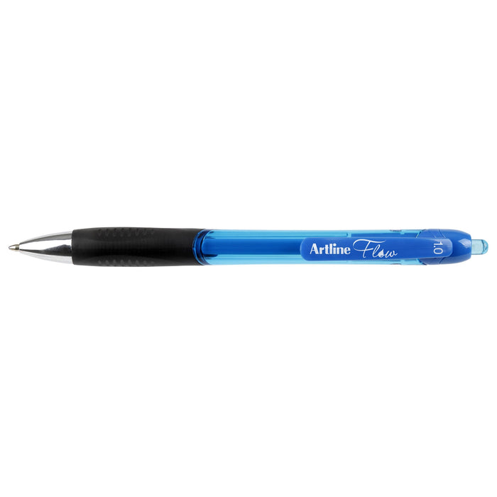 Artline Flow Retractable Ballpoint Pen Blue 12'pack AO187103
