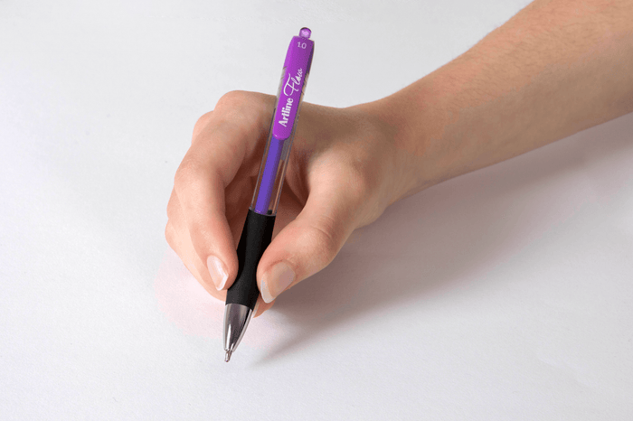 Artline Flow Retractable Ballpoint Pen Purple 12'pack AO187106