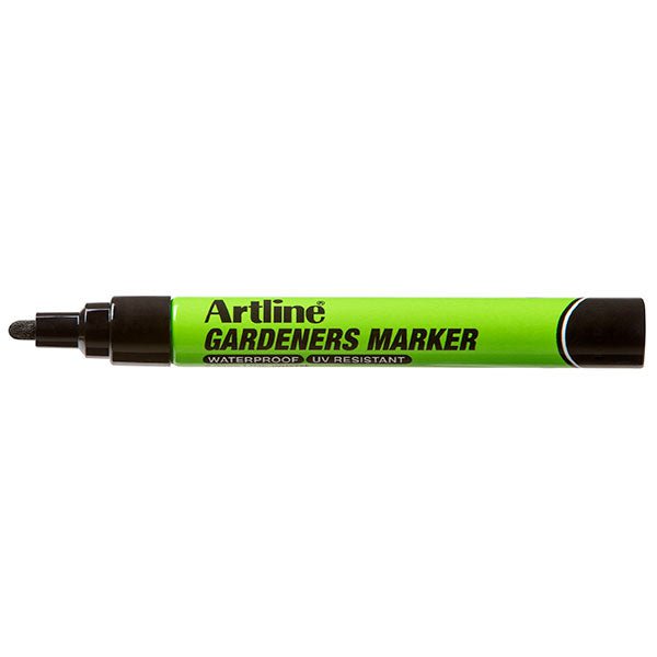 Artline Gardeners Permanent Marker Bullet Tip Black x 12's pack AO195701B