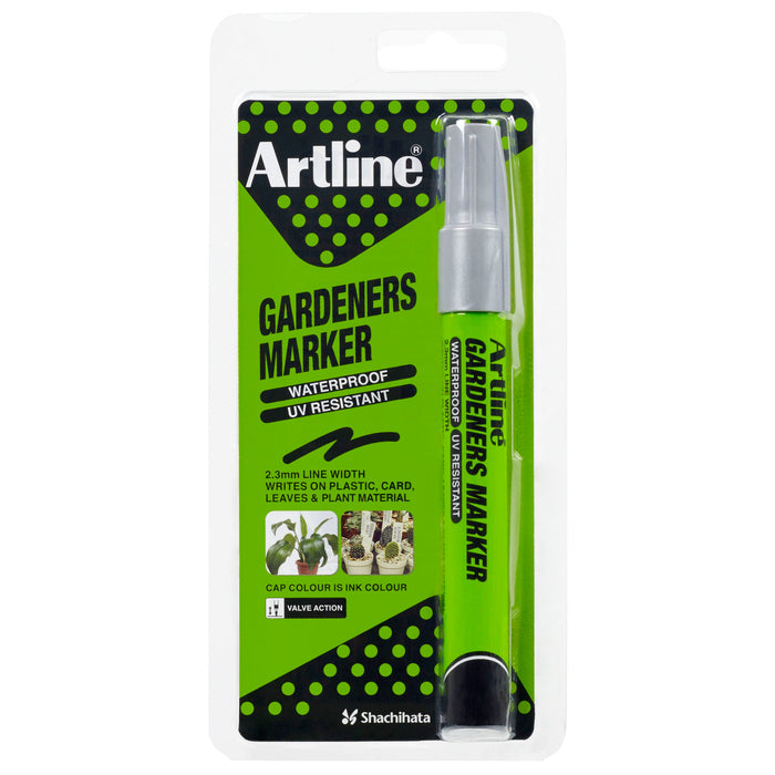 Artline Gardeners Permanent Marker Bullet Tip Silver AO195762HS