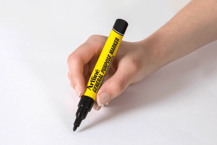 Artline General Purpose Permanent Marker Bullet Tip Black x 12's pack AO195101B