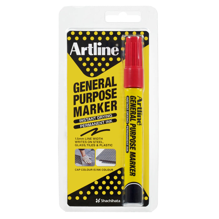 Artline General Purpose Permanent Marker Bullet Tip Red AO195102HS