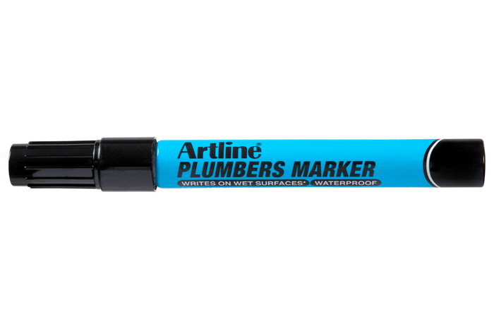 Artline Plumbers Permanent Marker Bullet Tip Black x 12's pack AO195501B